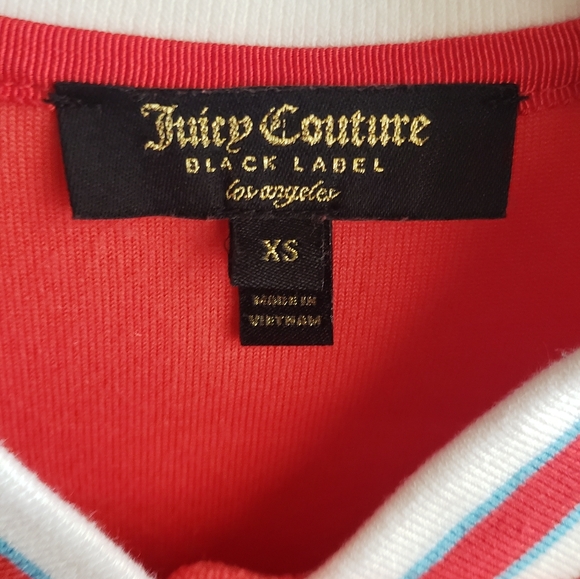 Juicy Couture Velour Track Jacket Black Label Size XS Red Y2K - Picture 3 of 9